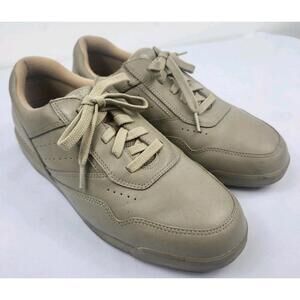 Rockports Pro-Walker Classic Men's 11 Beige Leather Athletic Lace Up Shoes